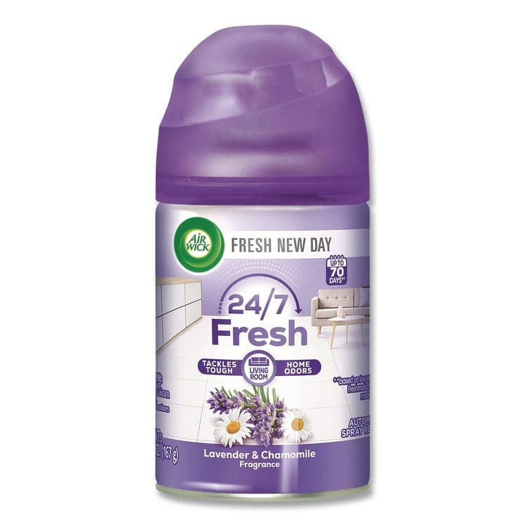 RECKITT BENCKISER Freshmatic Ultra Automatic Spray Refill, Lavender/Chamomile, 5.89 oz Aerosol Spray, 6/Carton (RAC77961CT) thumbnail 2