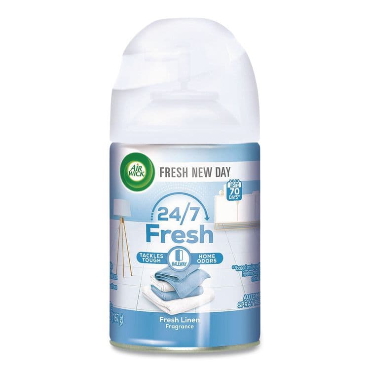 RECKITT BENCKISER Freshmatic Ultra Automatic Spray Refill, Fresh Linen, 5.89 oz Aerosol Spray (RAC82314)