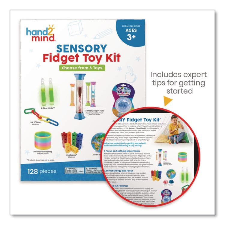 LEARNING RESOURCES Sensory Fidget Toy Kit, Eight Toy Types, Ages 3 and Up, Assorted Colors, 128 Pieces (HDM93599) thumbnail 3