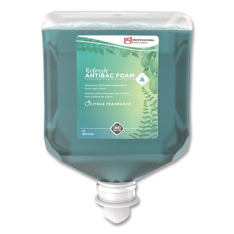SC JOHNSON Refresh Foaming Hand Soap Refill, Citrus Scent, 2 L, 4/Carton (SJNANT2LT)