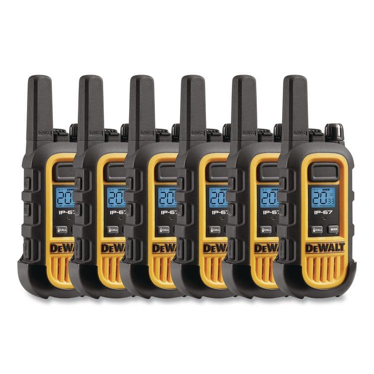 STANLEY BLACK & DECKER, . DXFRS300BCH Heavy-Duty Walkie Talkies, 6 Radios, 1 W, 22 Channels (SEHDXFRS300BCH)