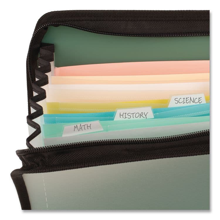 MEAD PRODUCTS Expanding File, 7.5" Expansion, 7 Sections, Zipper Closure, Letter Size, Randomly Assorted Colors (MEA350099) thumbnail 4