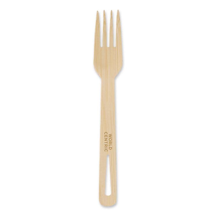 WORLD CENTRIC Bamboo Cutlery, Fork, Paper, Natural, 2,000/Carton (WORFOBB67)