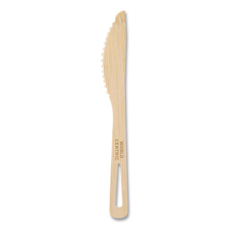 WORLD CENTRIC Bamboo Cutlery, Knife, Paper, Natural, 2,000/Carton (WORKNBB67)