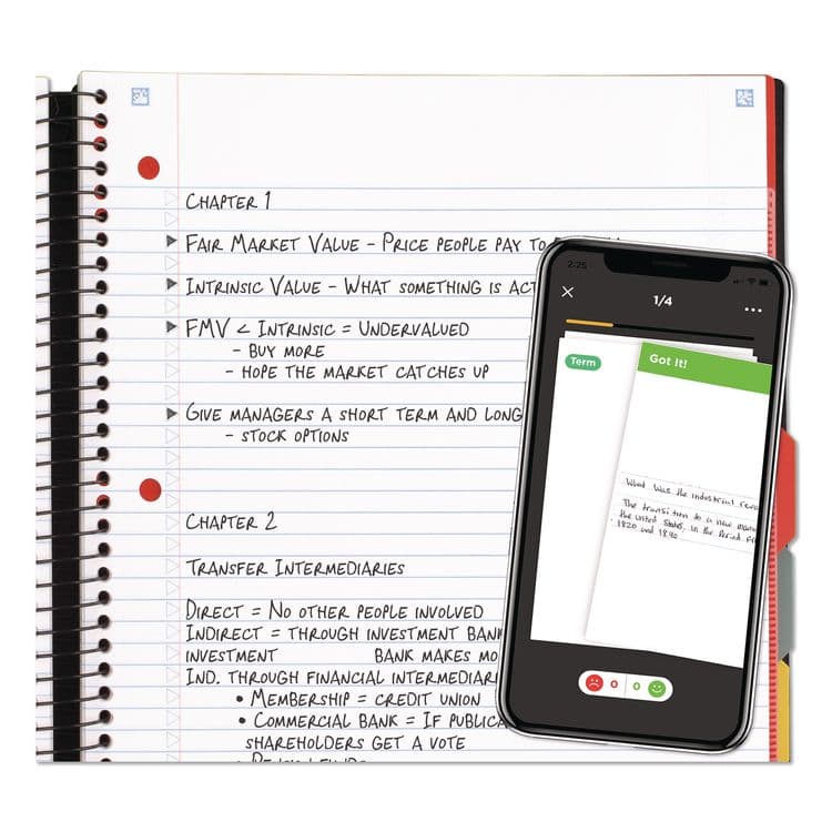 MEAD PRODUCTS Advance Wirebound Notebook, 5-Subject, Medium/College Rule, Randomly Assorted Cover Color, (200) 11 x 8.5 Sheets (MEA06326) thumbnail 3