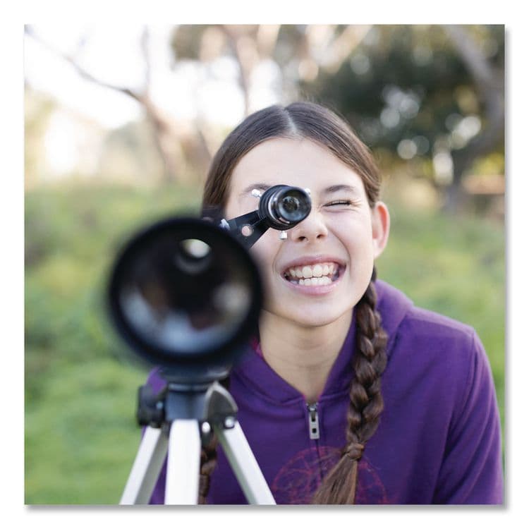 EDUCATIONAL INSIGHTS, GeoSafari Vega 600 Telescope, 2 Elements, 30x to 150x Magnification, 50 mm Aperture, 600 mm Focal Length, Silver (EII5248) thumbnail 4