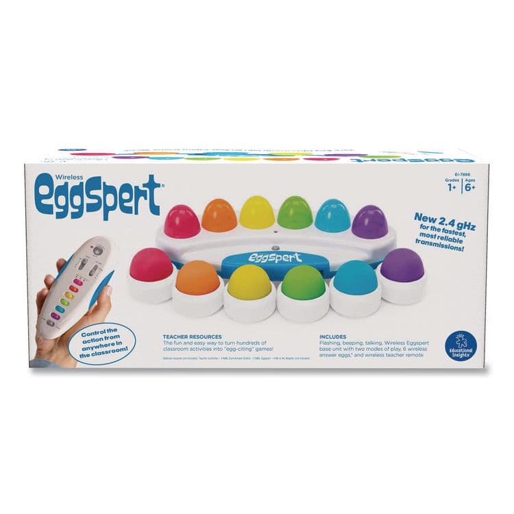 EDUCATIONAL INSIGHTS, Wireless Eggspert with Six Student Buttons and One Teacher Remote, Ages 6 and Up, 8 Pieces (EII7886) thumbnail 2