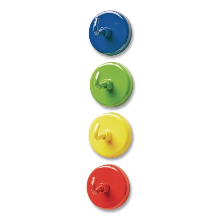 LEARNING RESOURCES Super Strong Magnetic Hooks, Small, 1.5" Diameter, Assorted Colors, 4 Pieces (LRNLER2694) thumbnail 4