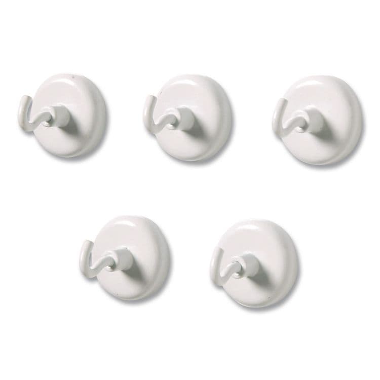 LEARNING RESOURCES Magnetic Hooks, Small, 1.25" Diameter, White, 5 Pieces (LRNLER2698) thumbnail 2