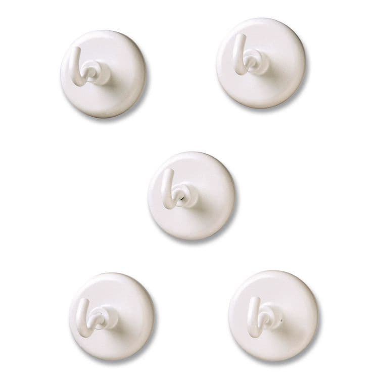 LEARNING RESOURCES Magnetic Hooks, Small, 1.25" Diameter, White, 5 Pieces (LRNLER2698) thumbnail 4