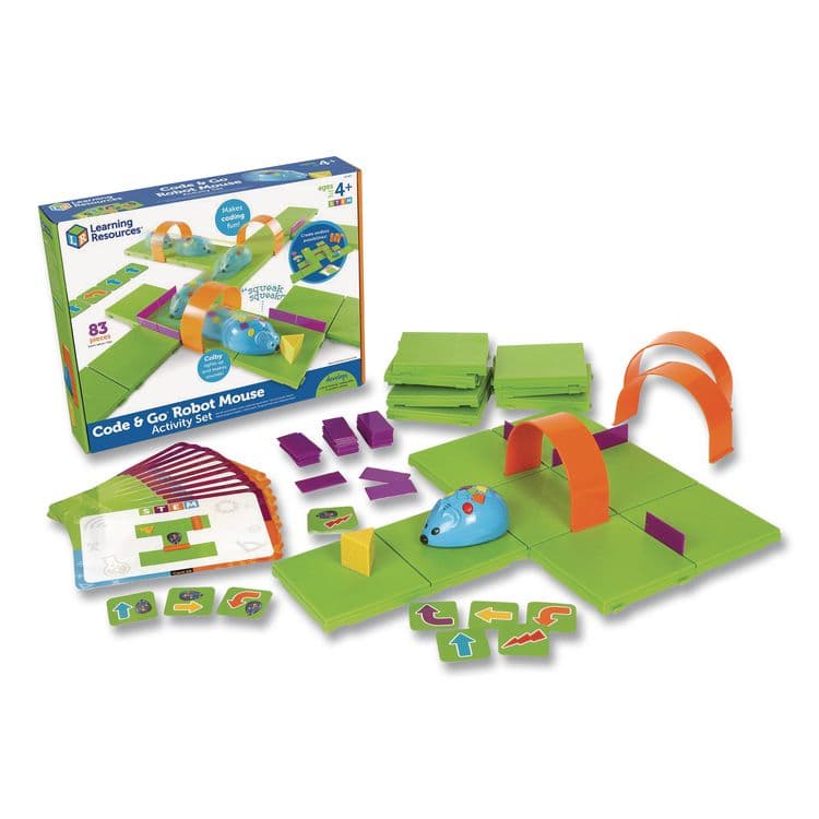 LEARNING RESOURCES Code and Go Robot Mouse Activity Set, Grades Pre-K to 3, 83 Pieces (LRNLER2831) thumbnail 2