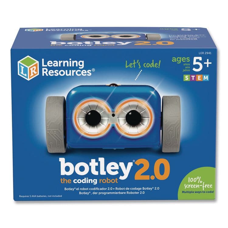 LEARNING RESOURCES Botley 2.0 The Coding Robot, Grades K to 6, 46 Pieces (LRNLER2941)