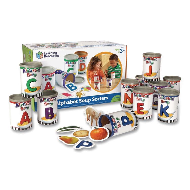 LEARNING RESOURCES Alphabet Soup Sorters, Pre-K to K, 208 Pieces (LRNLER6801) thumbnail 2