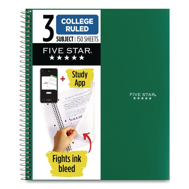 MEAD PRODUCTS Wirebound Notebook, 3-Subject, Medium/College Rule, Randomly Assorted Cover Color, (150) 11 x 8.5 Sheets (MEA06210)