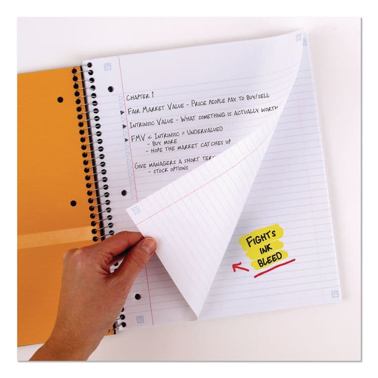 MEAD PRODUCTS Wirebound Notebook, 1-Subject, Medium/College Rule, Black Cover, (100) 11 x 8.5 Sheets (MEA72057) thumbnail 3