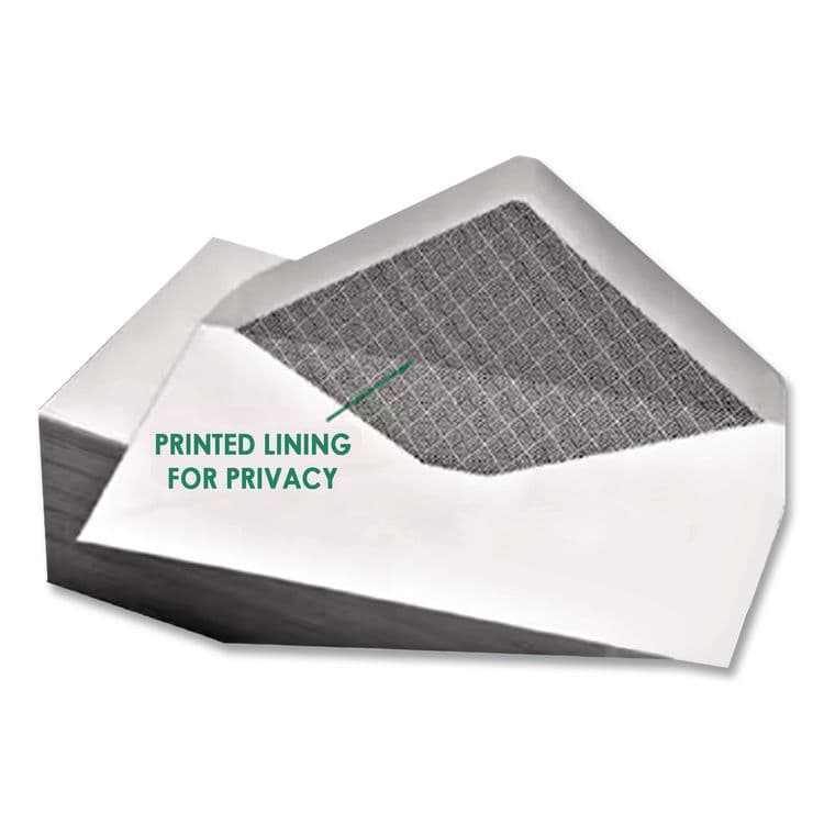 MEAD PRODUCTS Security Tint Business Envelopes, #6 3/4, Monarch Flap, Gummed Closure, 3.63 x 6.5, White, 80/Box (MEA75212) thumbnail 3