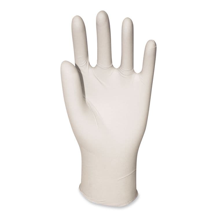 BOARDWALK General-Purpose Latex Gloves, Powder-Free, Large, 4.4 mil Thick, 9.5" Long, Natural, 100/Box, 10 Boxes/Carton (BWK345LCT) thumbnail 3
