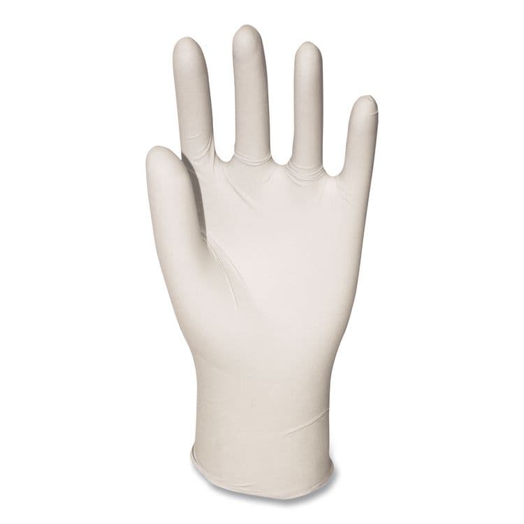 BOARDWALK Powder-Free Synthetic Vinyl Gloves, Medium, 4 mil Thick, 9.5" Long, Cream, 100/Box, 10 Boxes/Carton (BWK315MCT) thumbnail 3
