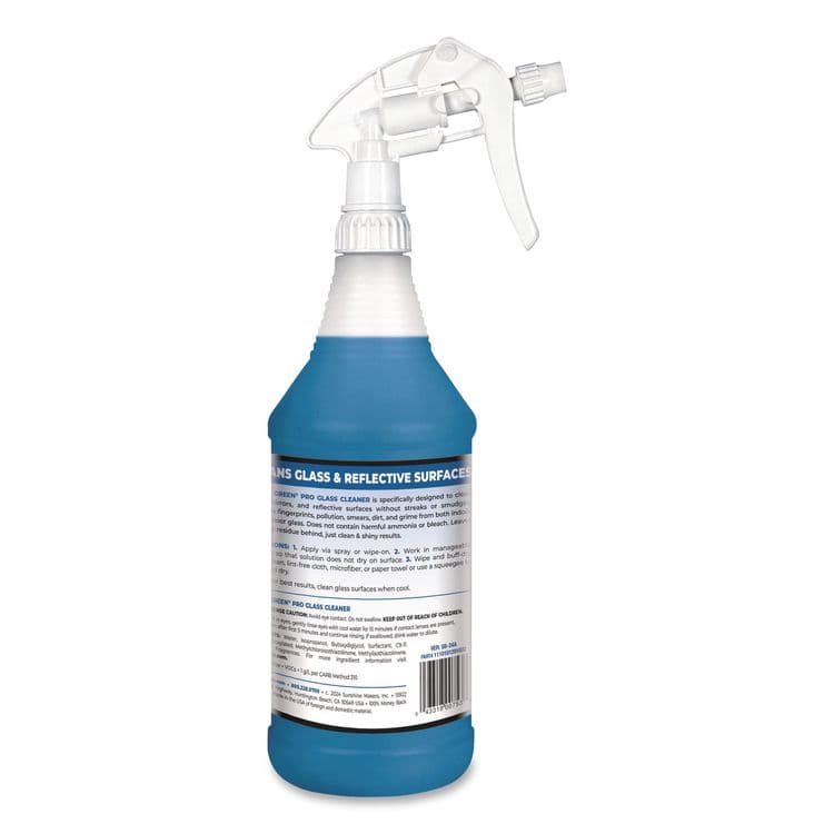 SUNSHINE MAKERS, . Pro Glass Cleaner Ready-To-Use, 32 oz Spray Bottle, 12/Carton (SMP1101032) thumbnail 2