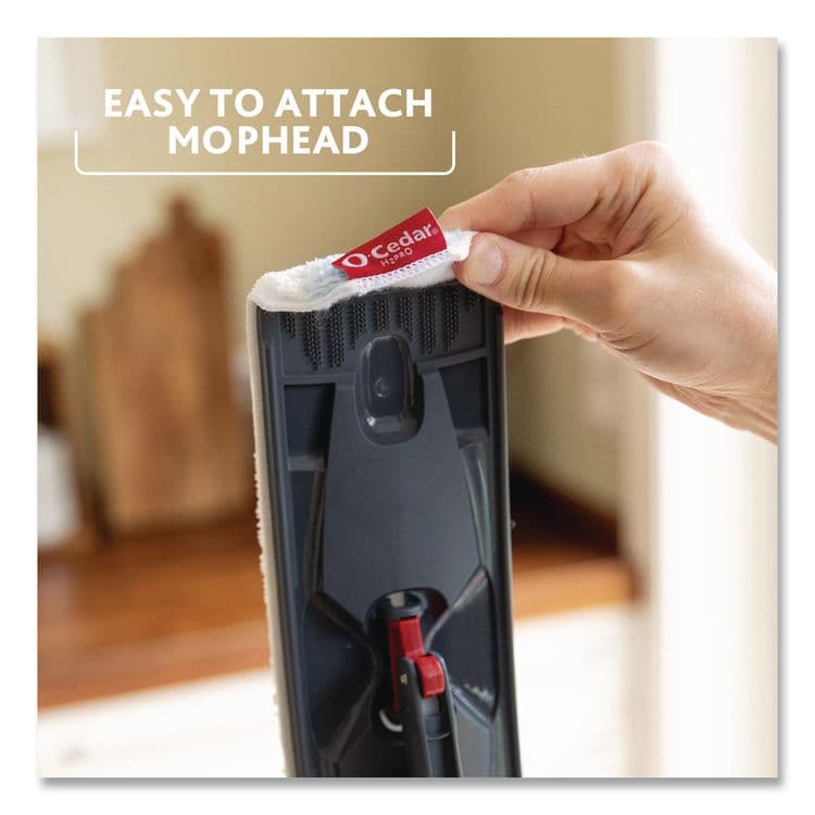 FREUDENBERG HOUSEHOLD PRODUCTS H2prO Flat Mop Head Replacement, 9.25 x 4.38, Blue/White, 2/Pack (FHD175782PK) thumbnail 4