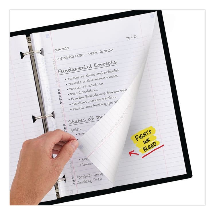 MEAD PRODUCTS Reinforced Filler Paper Plus Study App, 3-Hole, 8.5 x 11, College Rule, 80/Pack (MEA170102) thumbnail 3