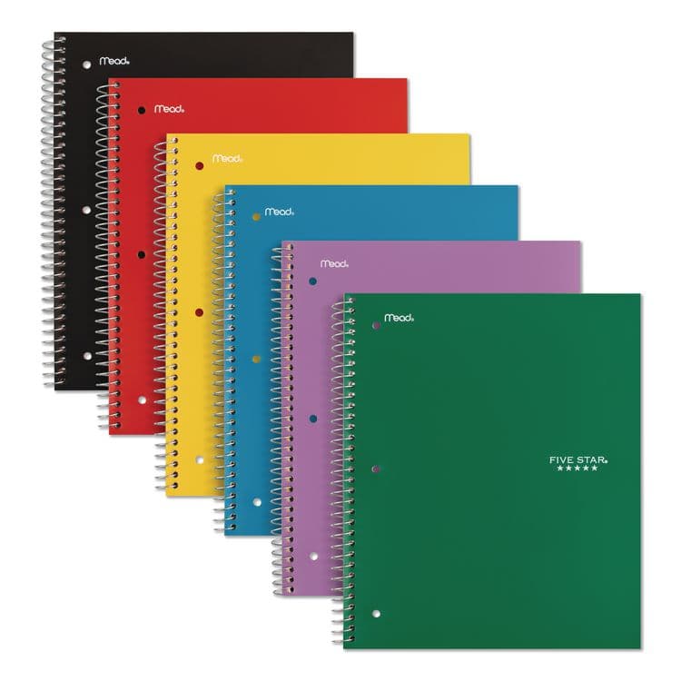 MEAD PRODUCTS Wirebound Notebook, 1-Subject, Wide/Legal Rule, Randomly Assorted Cover Color, (100) 10.5 x 9.18 Sheets (MEA05200) thumbnail 2