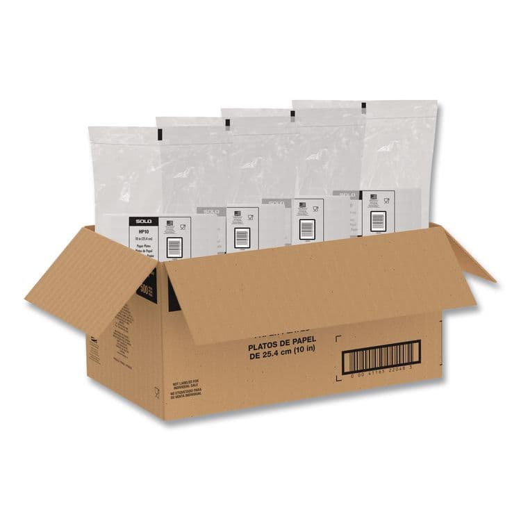 DART Compostable Paper Dinnerware, ProPlanet Seal, Plate, 10" dia, White, 500/Carton (SCCHP10W) thumbnail 4