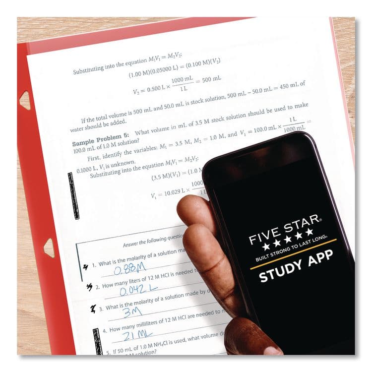MEAD PRODUCTS Two-Pocket Portfolio Clear View, Side: 3-Hole Punched, Accommodates 11 x 8.5 Sheets, Randomly Assorted Colors (MEA33452) thumbnail 4