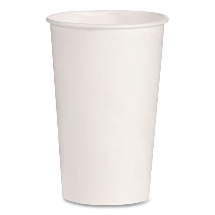 DART Double Sided Poly (DSP) Paper Cold Cups, 16 oz, White, 50 Cups/Sleeve, 20 Sleeves/Carton (SCCRP16P2050)