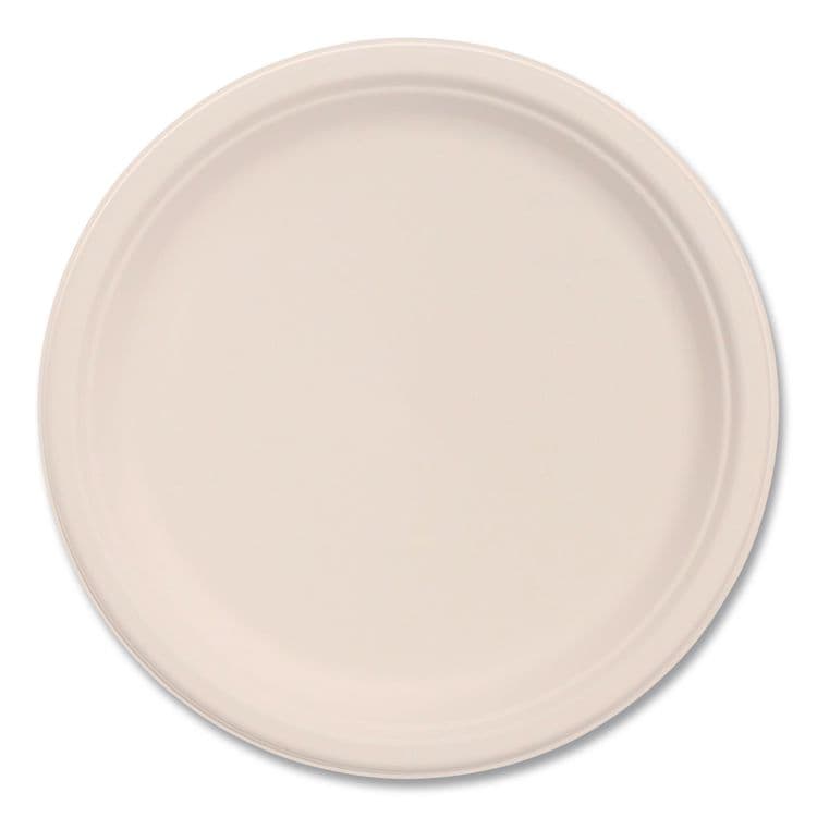DART Compostable Molded Fiber Dinnerware, ProPlanet Seal, Plate, 9" dia, Natural, 500/Carton (DCC9FBRP1)