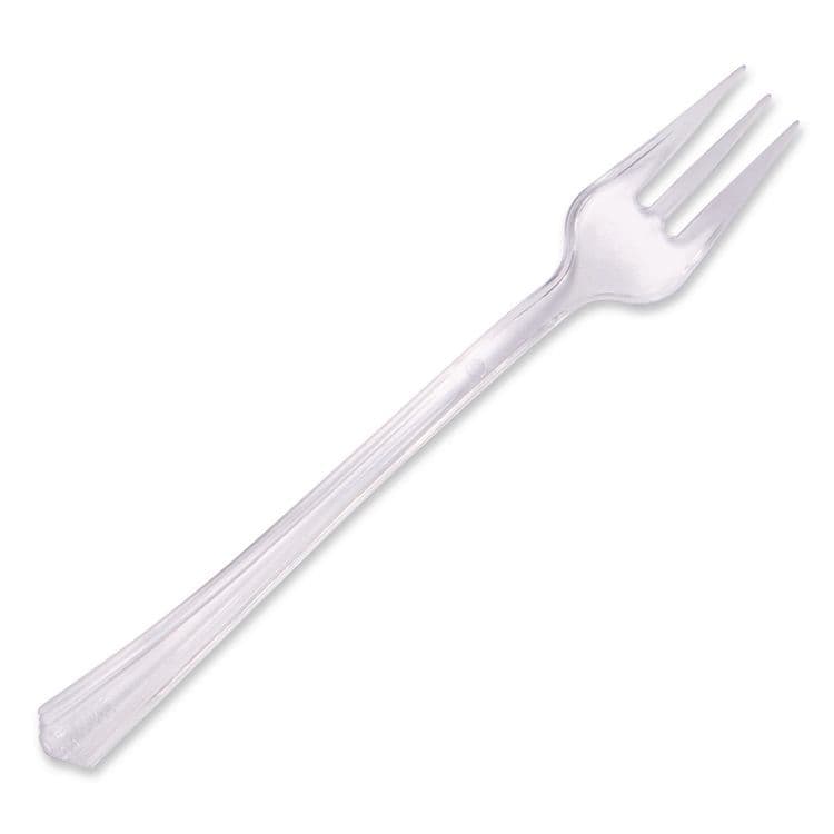 WNA, . Petites Mini Utensils, Medium Duty, Petite Tasting Fork, Plastic, Clear, 500/Carton (WNAAPTFKCL) thumbnail 2