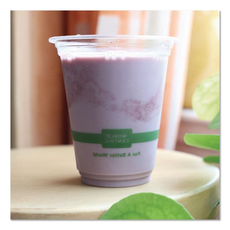 WORLD CENTRIC PLA Clear Cold Cups, 12 oz, Plastic, Clear, 1,000/Carton (WORCPCS12) thumbnail 3