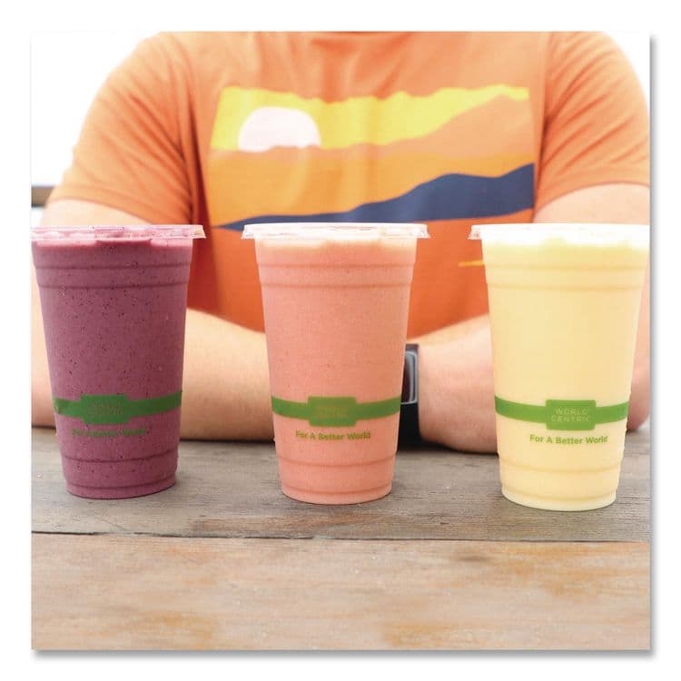 WORLD CENTRIC PLA Clear Cold Cups, 20 oz, Plastic, Clear, 1,000/Carton (WORCPCS20) thumbnail 2