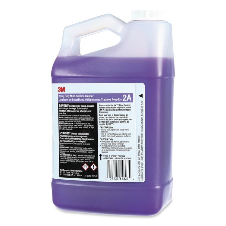 3M/COMMERCIAL TAPE DIV. Heavy-Duty Multi-Surface Cleaner Concentrate, Citrus, 0.5 gal Bottle, 4/Carton (MMM2A) thumbnail 3