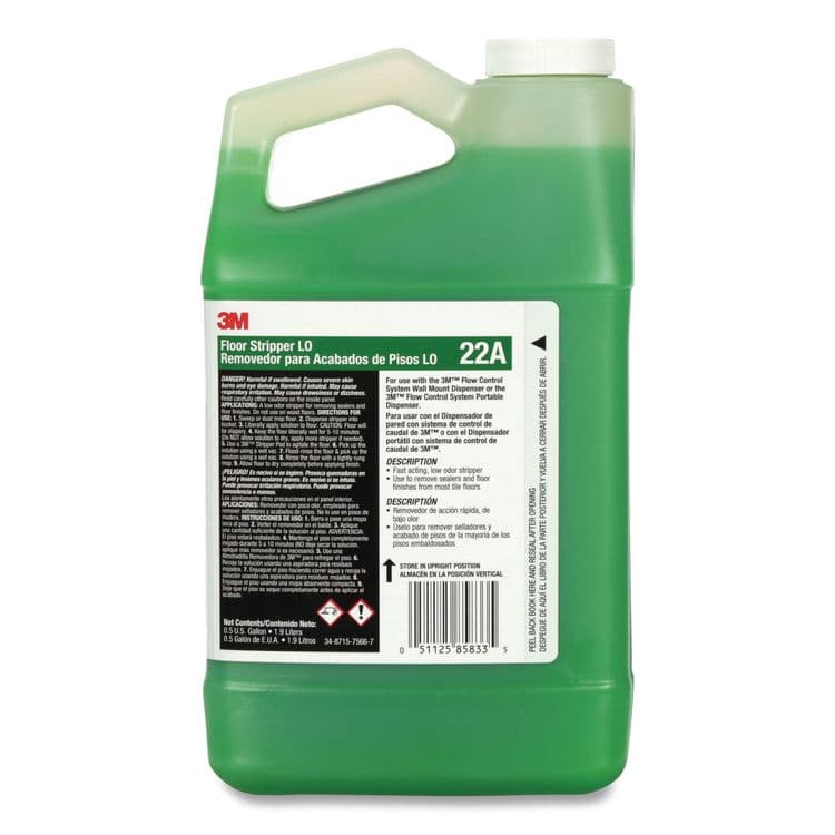 3M/COMMERCIAL TAPE DIV. Floor Stripper LO Concentrate 22A, 0.5 gal Bottle, 4/Carton (MMM22A) thumbnail 2