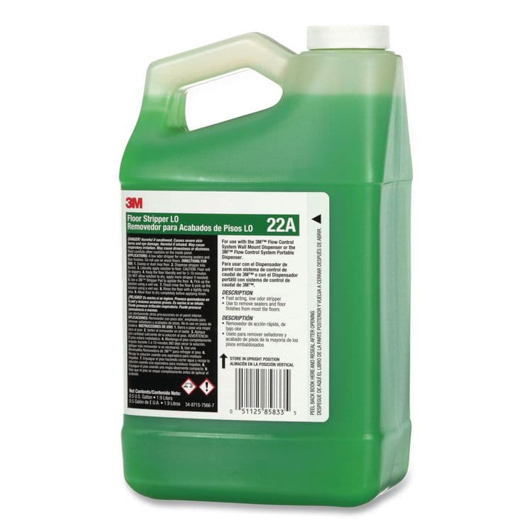 3M/COMMERCIAL TAPE DIV. Floor Stripper LO Concentrate 22A, 0.5 gal Bottle, 4/Carton (MMM22A) thumbnail 3