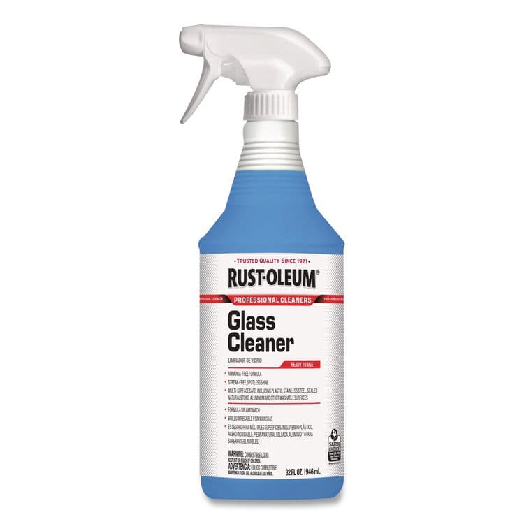 RUST-OLEUM CORPORATION Professional Glass Cleaner, 32 oz Spray Bottle, 6/Carton (RST352245) thumbnail 2