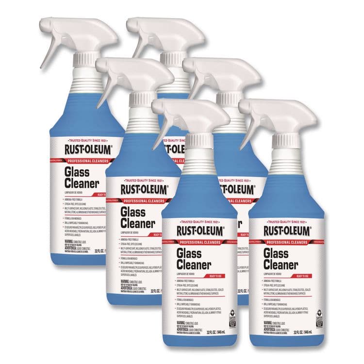 RUST-OLEUM CORPORATION Professional Glass Cleaner, 32 oz Spray Bottle, 6/Carton (RST352245)