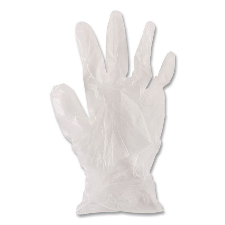 BOARDWALK General Purpose Vinyl Gloves, Powder-Free, Small, 2.6 mil Thick, 9.5" Long, Clear, 100/Box (BWK365SBX) thumbnail 4