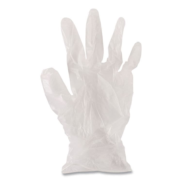 BOARDWALK General Purpose Vinyl Gloves, Powder-Free, XX-Large, 2.6 mil Thick, 9.5" Long, Clear, 100/Box (BWK365XXLBX) thumbnail 4