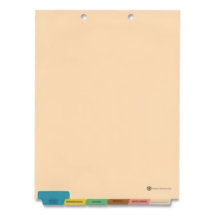 WESTERN STATES ENVELOPE CO 6-Tab Medical Chart Indexes, Bottom Tab, Assorted Medical, Manila, 65/Box (MAQ33157)
