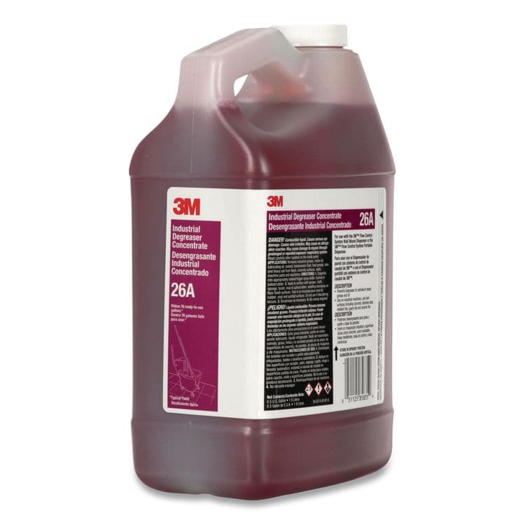 3M/COMMERCIAL TAPE DIV. Industrial Degreaser Concentrate 26A, 0.5 gal Bottle, 4/Carton (MMM26A) thumbnail 3