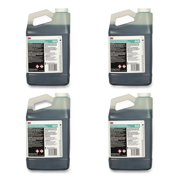 3M/COMMERCIAL TAPE DIV. Bathroom Cleaner Concentrate 44A, Pleasant Scent, 0.5 gal Bottle, 4/Carton (MMM44A)