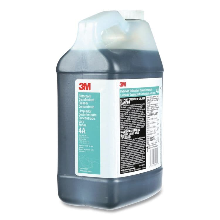 3M/COMMERCIAL TAPE DIV. Bathroom Disinfectant Cleaner Concentrate 4A, Baby Powder Scent, 0.5 gal Bottle, 4/Carton (MMM4A) thumbnail 3