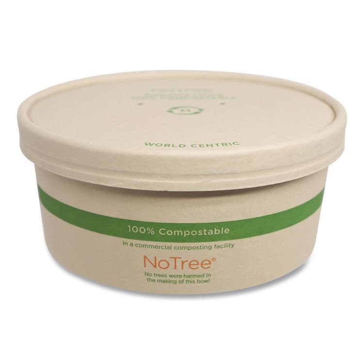 WORLD CENTRIC Paper Lids for Bowls. 5.9" Diameter, Natural, 300/Carton (WORBOLNT24W) thumbnail 2