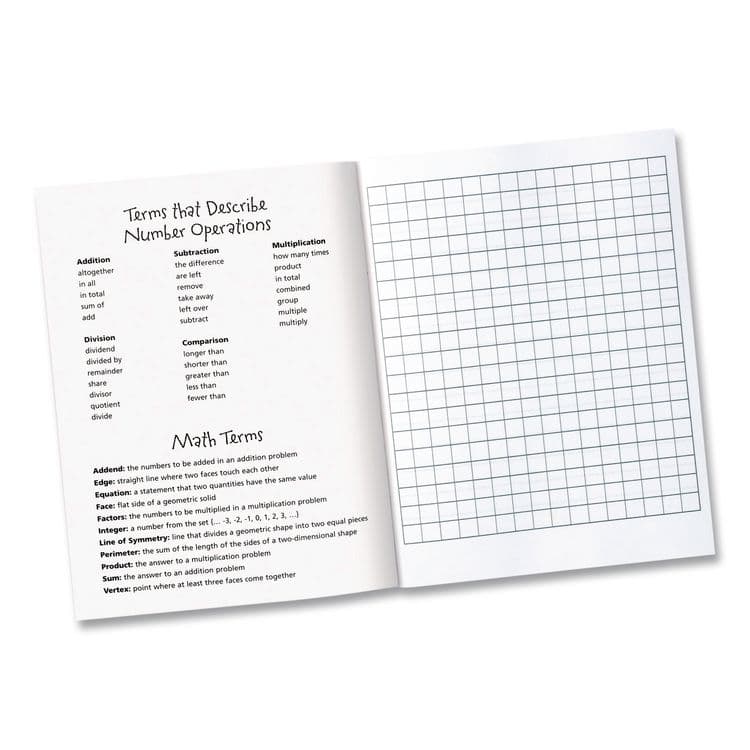 LEARNING RESOURCES Math Journal, Graph Ruled/College Ruled, Green Cover, (64) 9 x 7 Sheets, 10 Journals (LRNLER3468) thumbnail 4