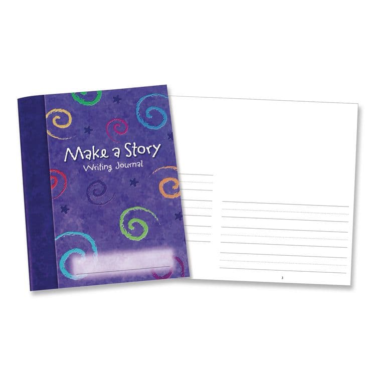 LEARNING RESOURCES Make-a-Story Journal, Manuscript Format, Blue Cover, (32) 9 x 7 Sheets, 10 Journals (LRNLER3469) thumbnail 2