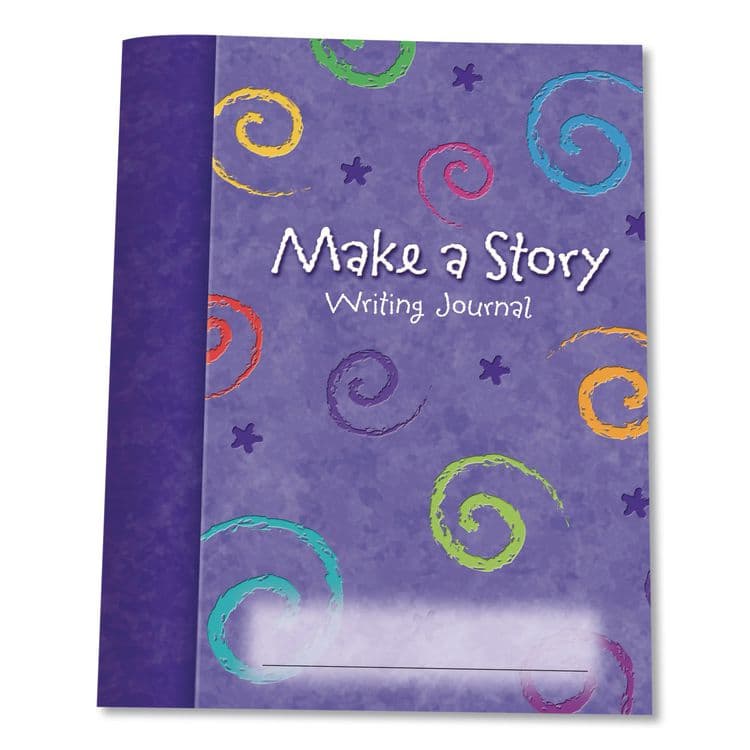 LEARNING RESOURCES Make-a-Story Journal, Manuscript Format, Blue Cover, (32) 9 x 7 Sheets, 10 Journals (LRNLER3469)