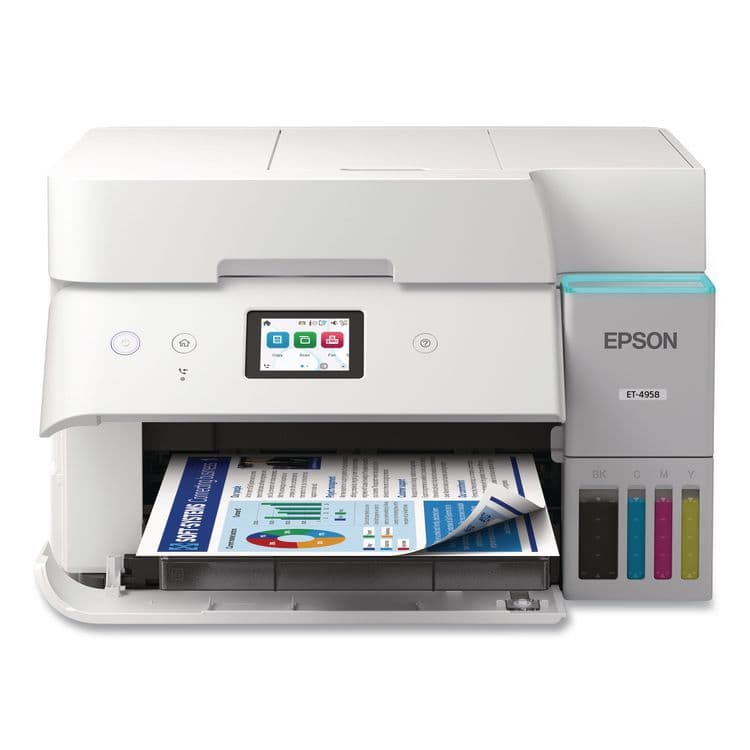 EPSON AMERICA, . EcoTank ET-4958 Wireless AIO Color Supertank Printer, Copy/Fax/Print/Scan (EPSC11CL40203)