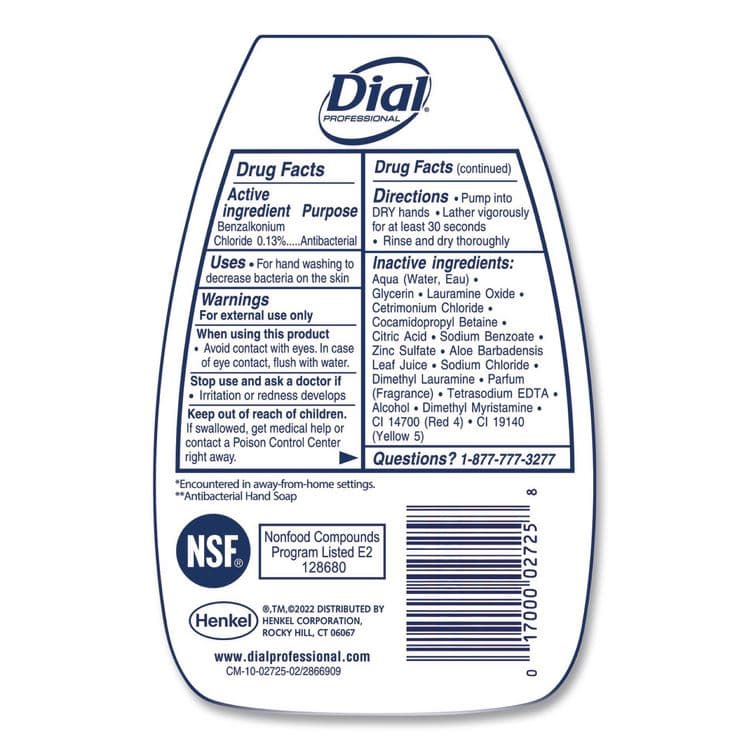 DIAL PROFESSIONAL Original Antibacterial Foaming Hand Wash, Original Scent, 7.5 oz (DIA02936EA) thumbnail 2